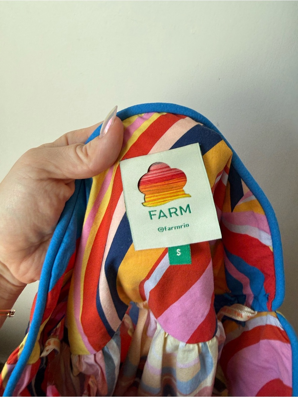 Farm Rio Multicolor Waves Midi Skirt S - Picture 9 of 10